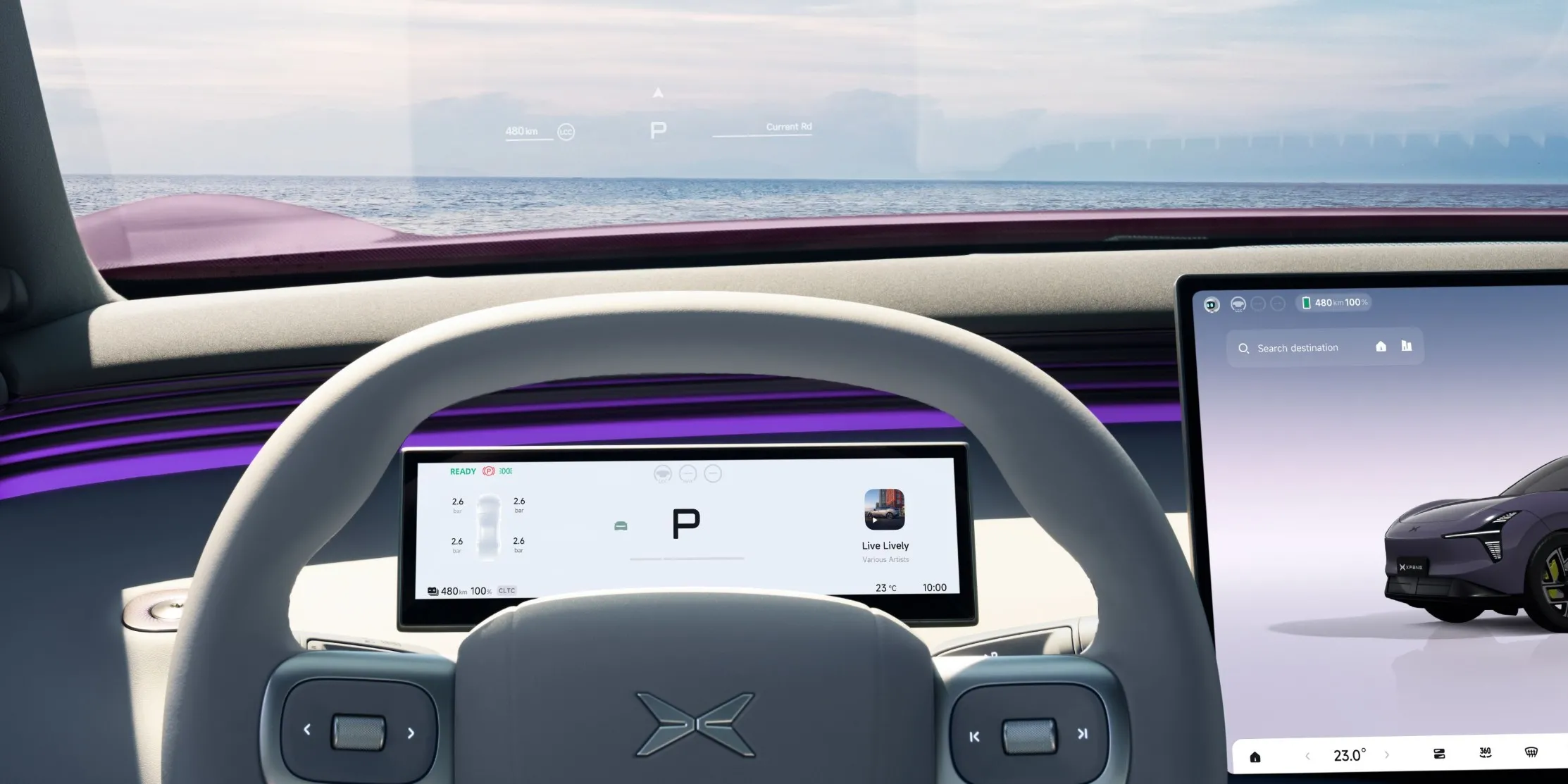 XPENG L03 Проєкційний дисплей Head-Up Display